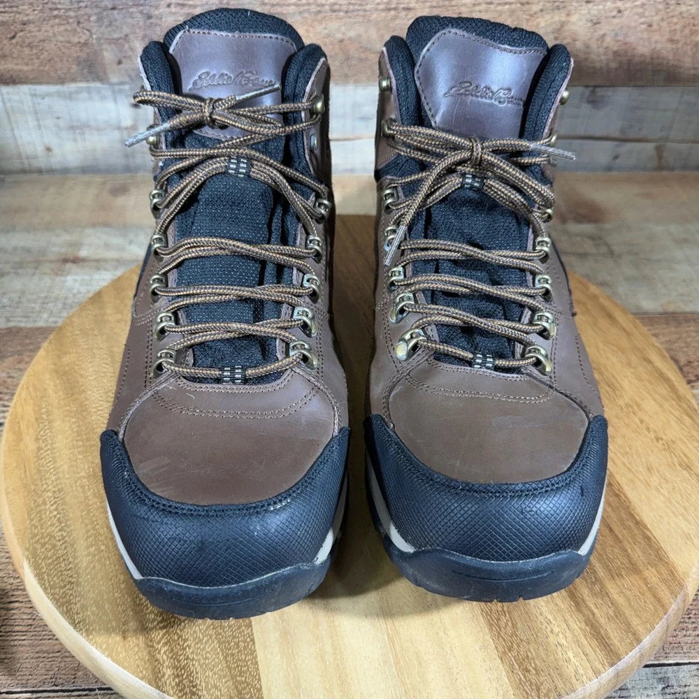 Eddie Bauer Hiking Boots Mens 13 Brown Waterproof Brad Leather Trail Shoes 73605